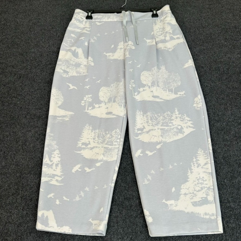 NIKE Golf Women's Crop Pants Dri-Fit UV‎ Nature Print Drawstring Medium Casual